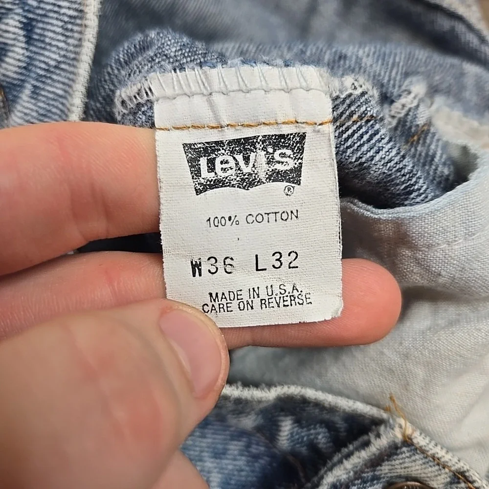 Vintage Levis 540 Jeans Mens 36x32 Blue Acid Wash Straight Grunge Made in USA